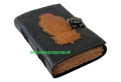 handmade buddha leather journal